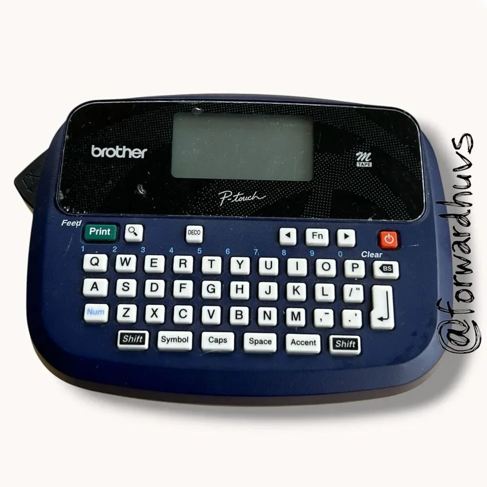 Brother P-touch PT-45 Label Maker Blue Handheld M Tape Label Printer Tested